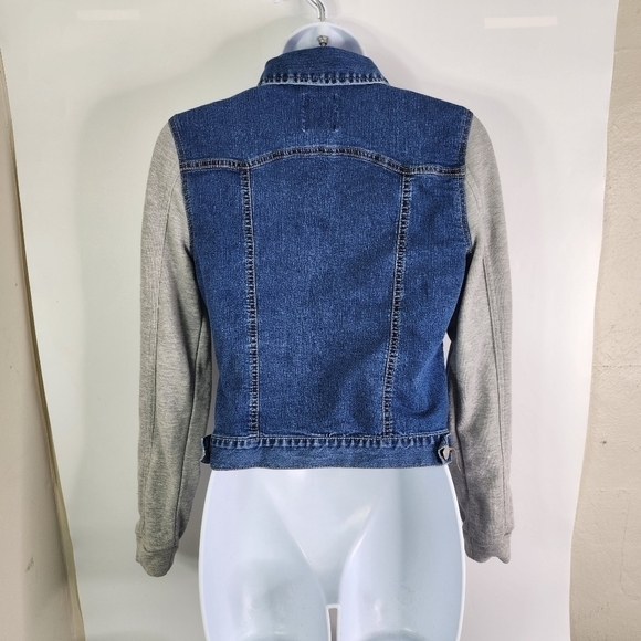 LOVE TREE DENIM Cropped Jean Jacket Women's Medium - Picture 8 of 9